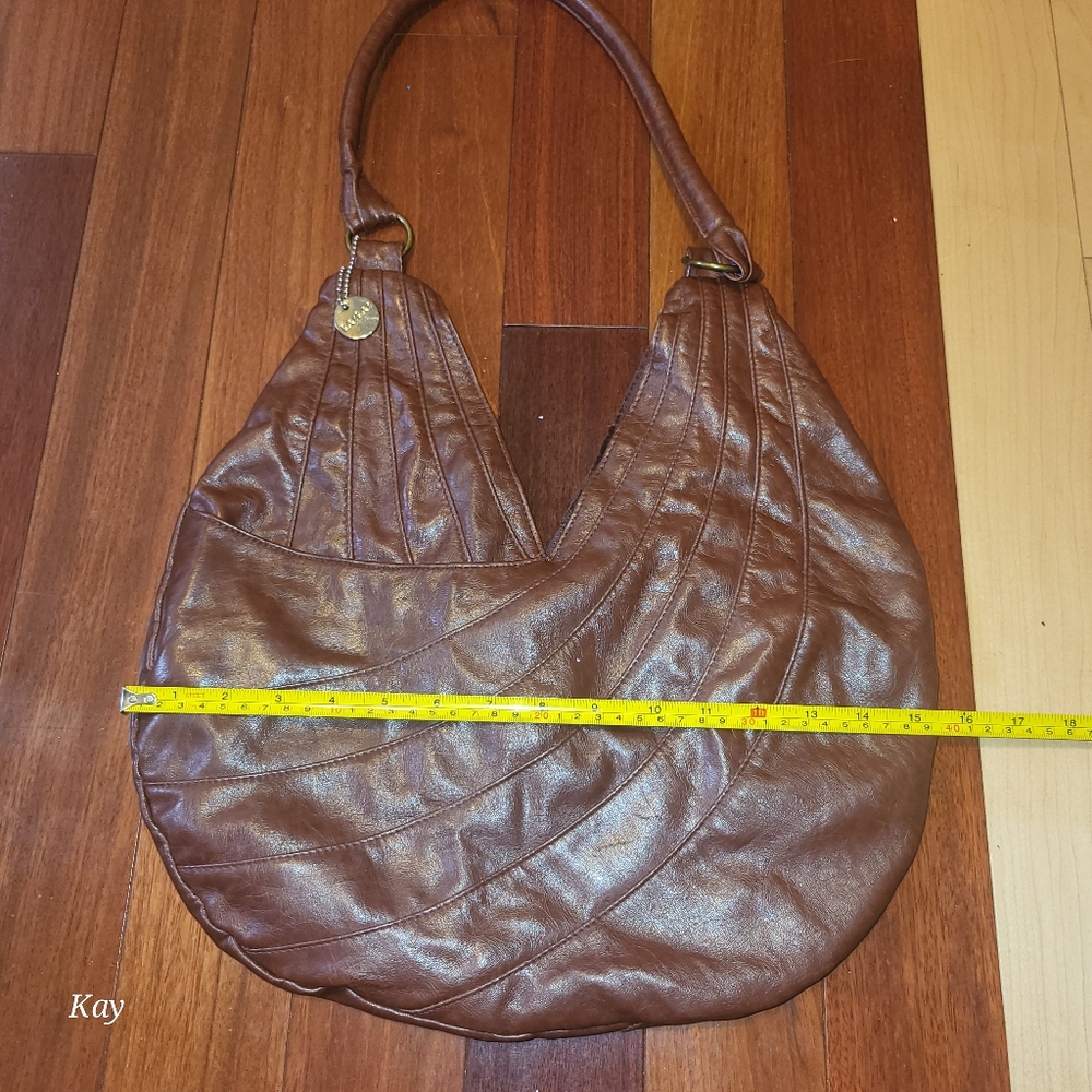 Brown leather purse